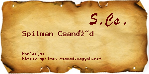 Spilman Csanád névjegykártya