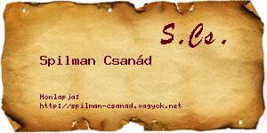 Spilman Csanád névjegykártya