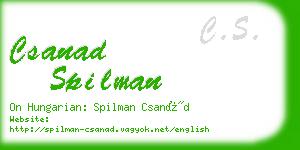 csanad spilman business card